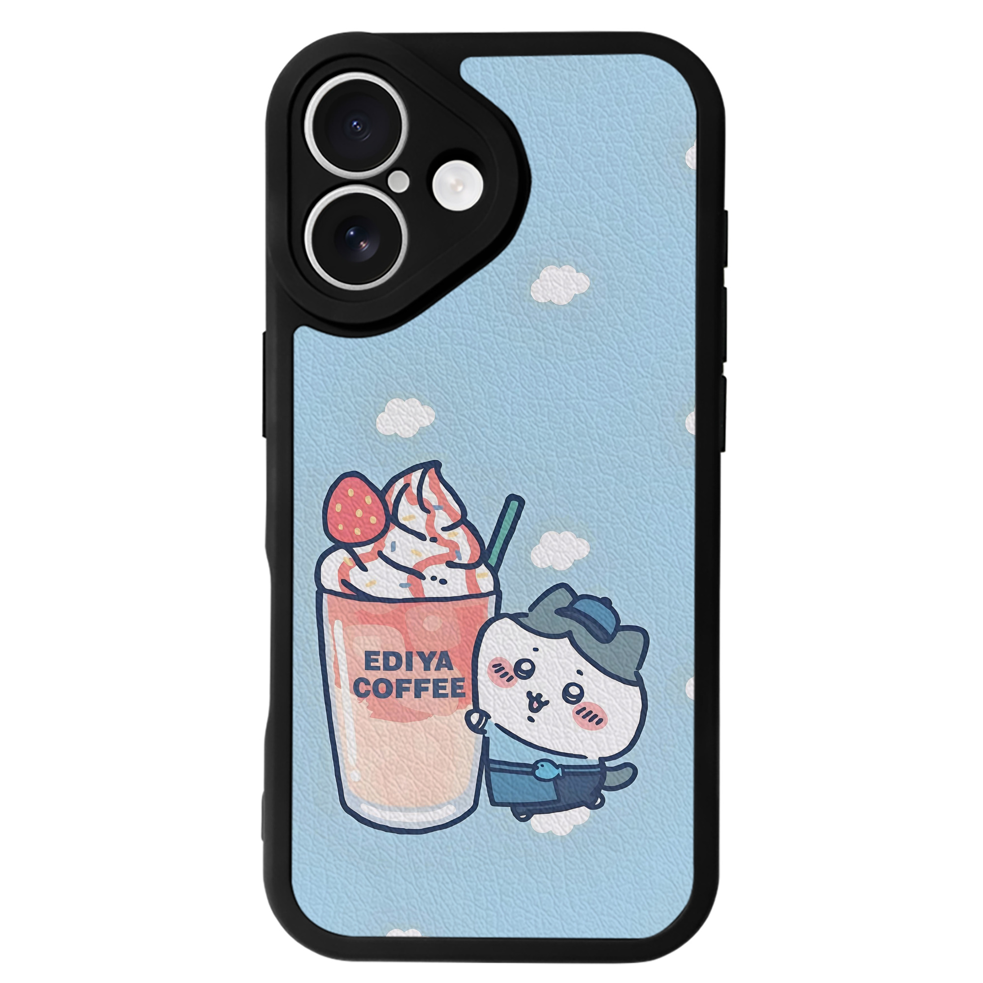 （画像用） ちいかわ Chii-kawa 【iPhone 16シリーズ対応】シリコンスマホケース（レザー調） 材質：シリコン